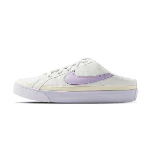 NIKE 耐吉 Nike Court Legacy Mule 女 米白紫 懶人鞋 穆勒鞋 半包拖 休閒鞋 HJ3494-151