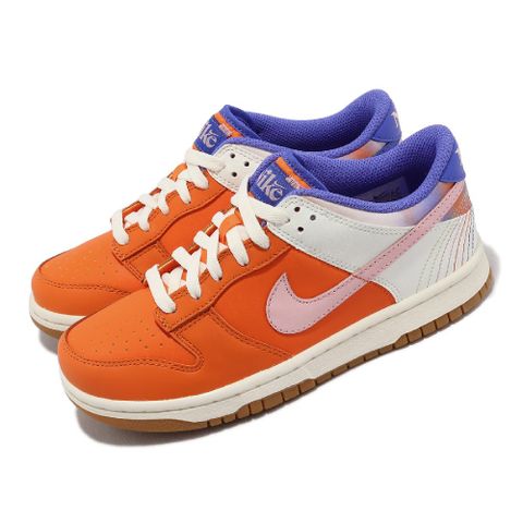 NIKE 耐吉 Nike 耐吉 休閒鞋 Dunk Low SE GS 大童 女鞋 橘 藍 粉紅 鴛鴦 膠底 FN0600-801