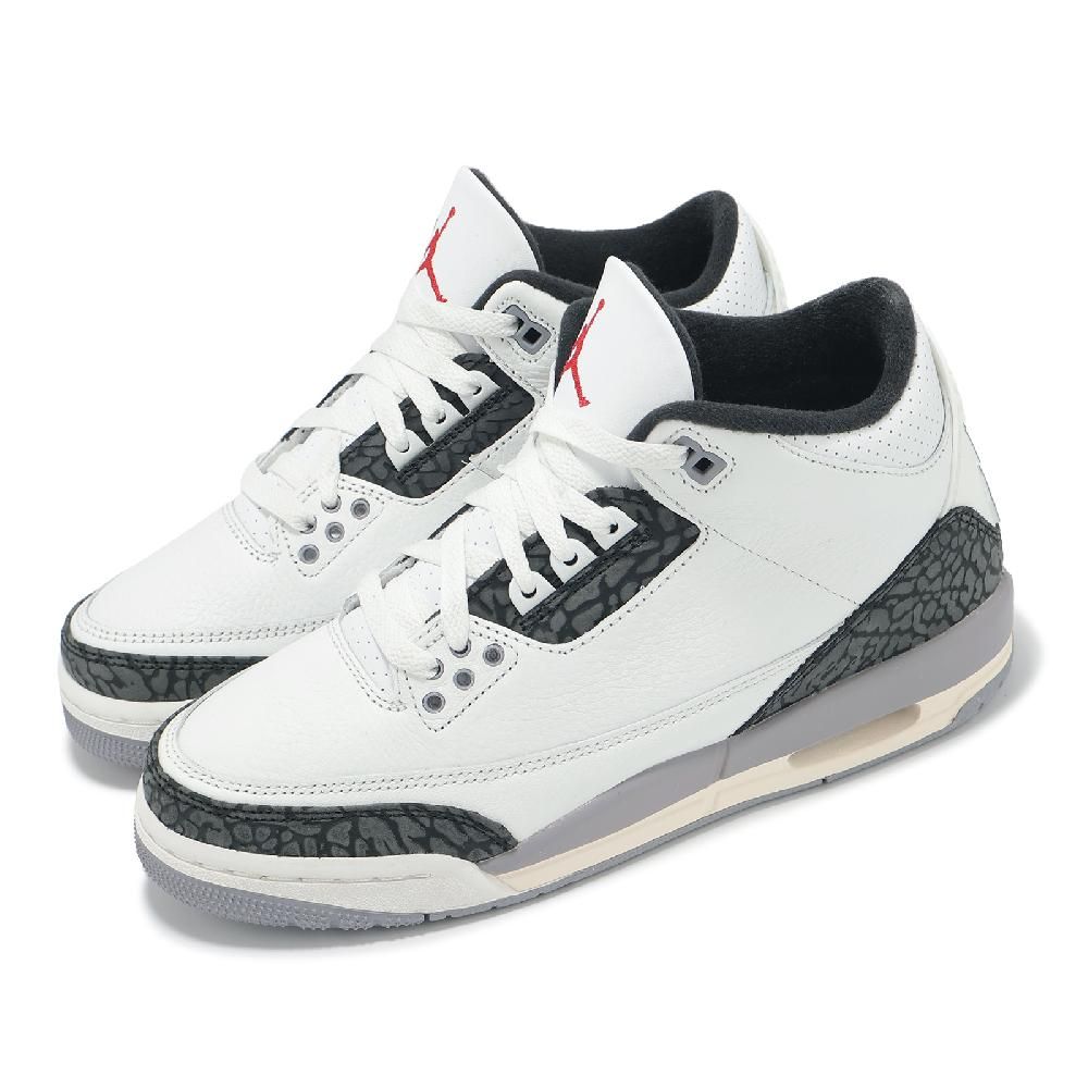 NIKE 耐吉 Nike 耐吉 休閒鞋 Air Jordan 3 Retro GS Cement Grey 大童 女鞋 水泥灰 3代 DM0967-106