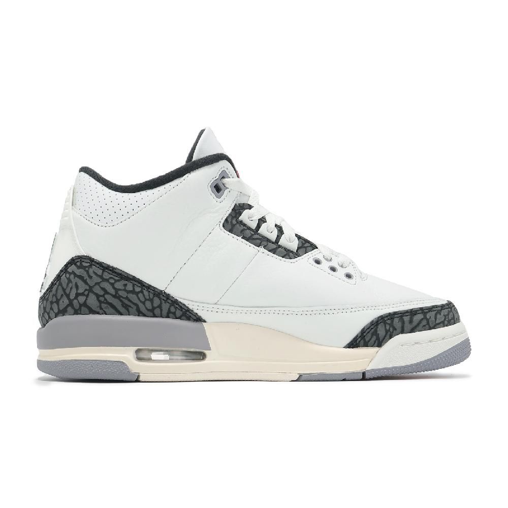 NIKE 耐吉 Nike 耐吉 休閒鞋 Air Jordan 3 Retro GS Cement Grey 大童 女鞋 水泥灰 3代 DM0967-106