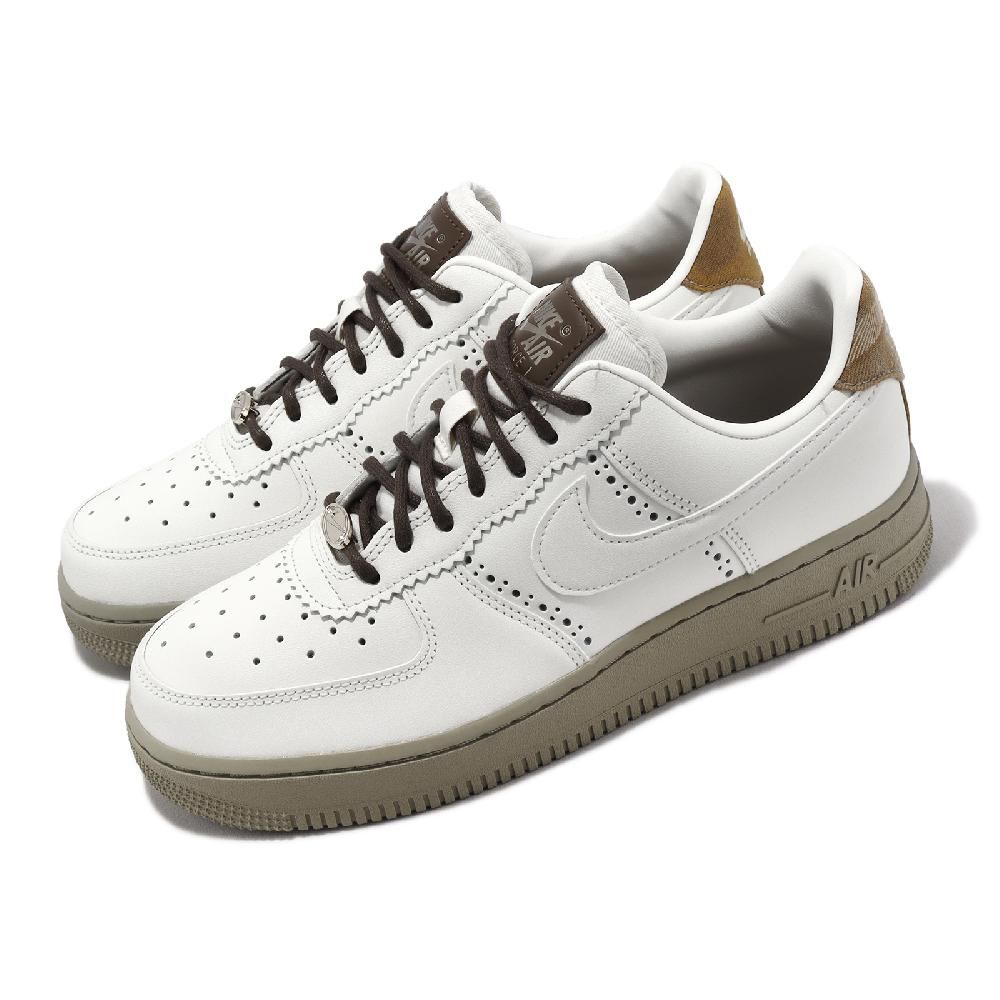 NIKE 耐吉 Nike 耐吉 休閒鞋 Wmns Air Force 1 07 LX 女鞋 白 棕 雕花 皮革 復古 AF1 FV3700-112