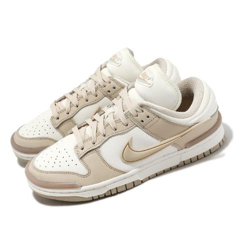 NIKE 耐吉 Nike 耐吉 休閒鞋 Wmns Dunk Low Twist 女鞋 奶茶 米白 厚鞋舌 Sanddrift DZ2794-102