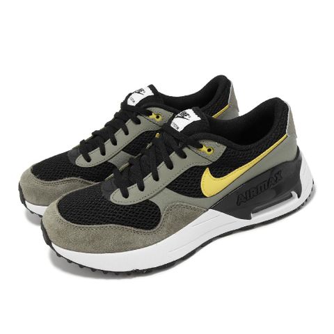 NIKE 耐吉 Nike 耐吉 休閒鞋 Air Max Systm GS 大童 女鞋 綠 黑 氣墊 復古 麂皮 DQ0284-007