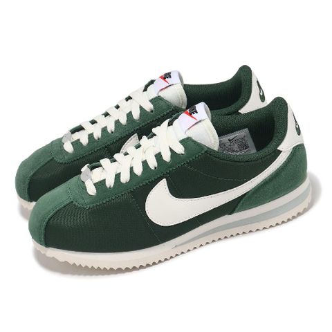 NIKE 耐吉 Nike 耐吉 阿甘鞋 Cortez Fir 女鞋 綠 白 復古 休閒鞋 麂皮 尼龍 DZ2795-300