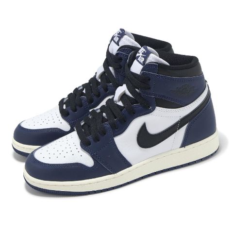 NIKE 耐吉 Nike 耐吉 休閒鞋 Air Jordan 1 Retro High OG GS 大童 女鞋 午夜藍 AJ1 高筒 FD1437-401