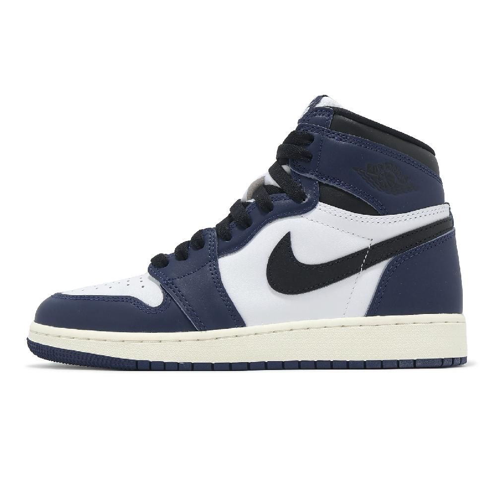 NIKE 耐吉 Nike 耐吉 休閒鞋 Air Jordan 1 Retro High OG GS 大童 女鞋 午夜藍 AJ1 高筒 FD1437-401