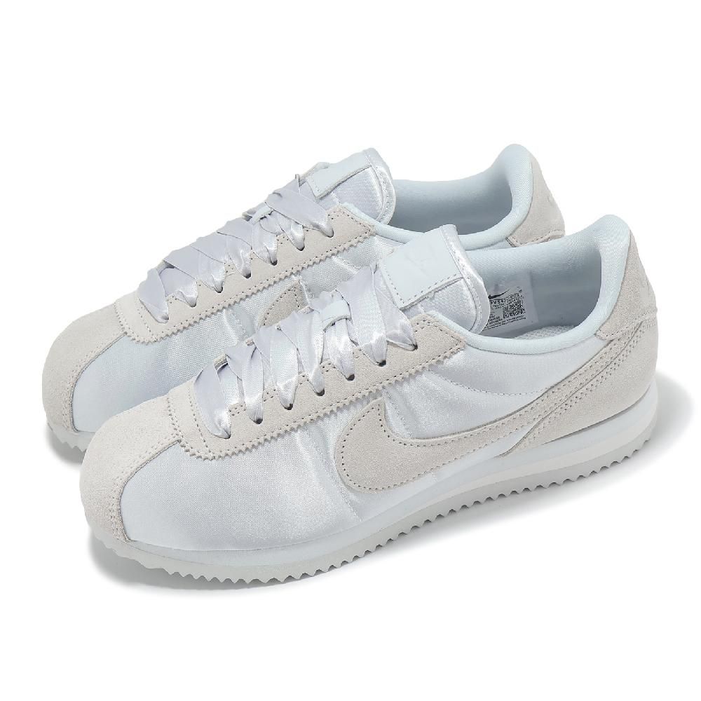 NIKE 耐吉 Nike 耐吉 阿甘鞋 Wmns Cortez 女鞋 白 米白 緞面 復古 休閒鞋 FV5420-001