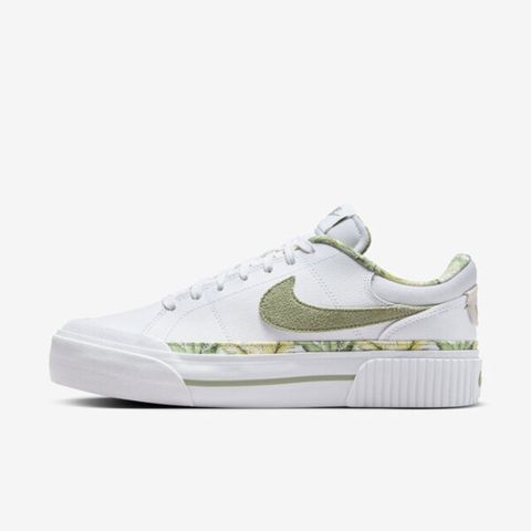 NIKE 耐吉 Nike Wmns Court Legacy Lift [HF5054-100] 女 休閒鞋 經典 復古 厚底 白 綠