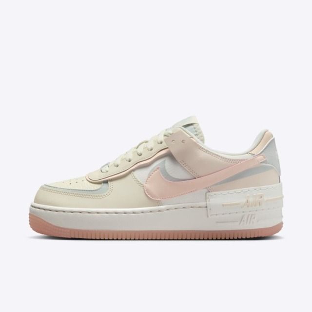 NIKE 耐吉 Nike W AF1 Shadow DZ1847-105 女 休閒鞋 經典 復古 厚底 緩震 低筒 解構 椰奶粉紅