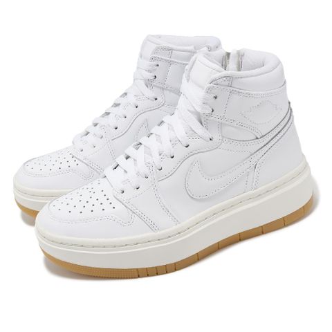 NIKE 耐吉 Nike 耐吉 休閒鞋 Wmns Air Jordan 1 Elevate High SE 女鞋 白 卡其 一代 厚底 FB9894-100