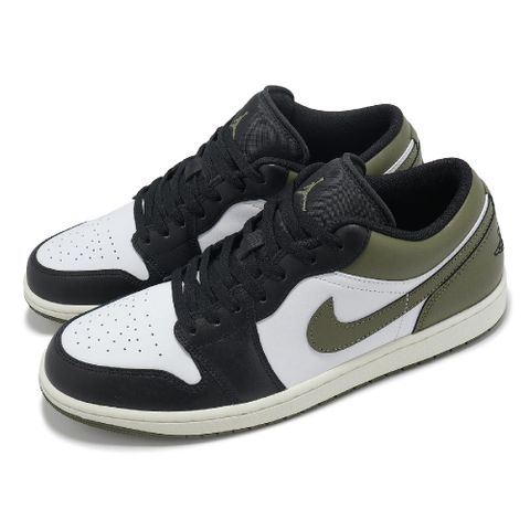 NIKE 耐吉 休閒鞋 Air Jordan 1 Low 男鞋 黑 橄欖綠 AJ1 一代 低筒 喬丹 553558-092