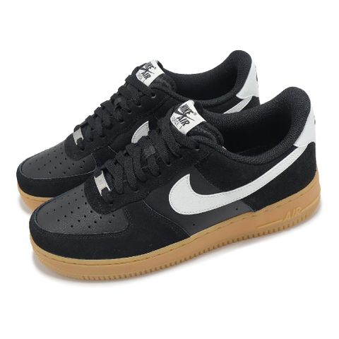 NIKE 耐吉 休閒鞋 Air Force 1 07 LV8 男鞋 黑 白 AF1 麂皮 膠底 FQ8714-004