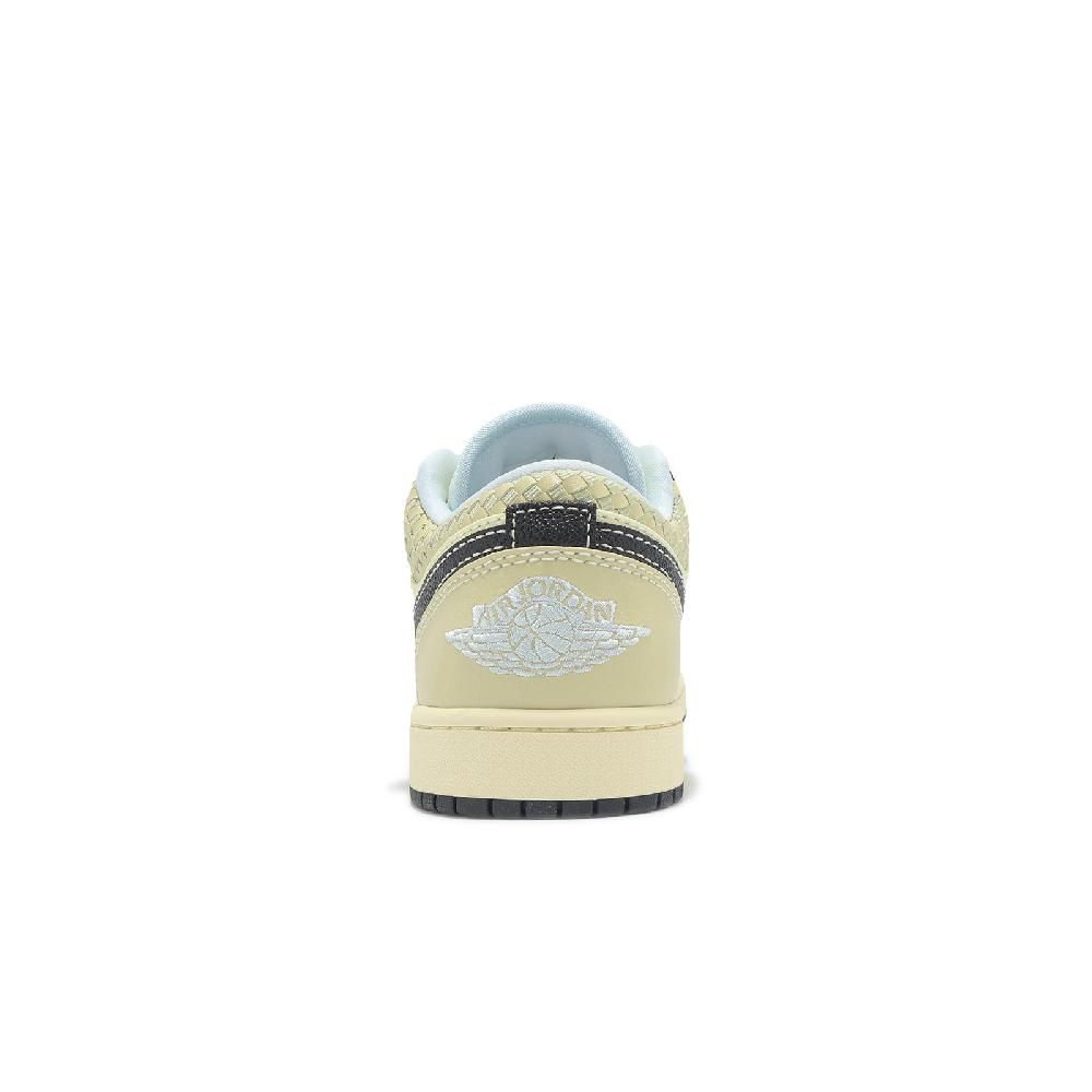 NIKE 耐吉 休閒鞋 Air Jordan 1 Low SE 男鞋 椰奶 AJ1 編織格紋 一代 金標 HQ3437-101