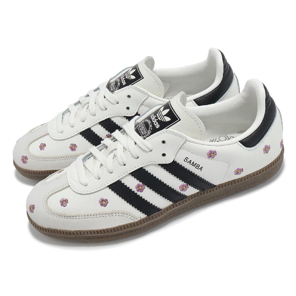 adidas 愛迪達 德訓鞋 Samba OG W 女鞋 白 黑 小花 休閒鞋 復古 愛迪達 IF4398