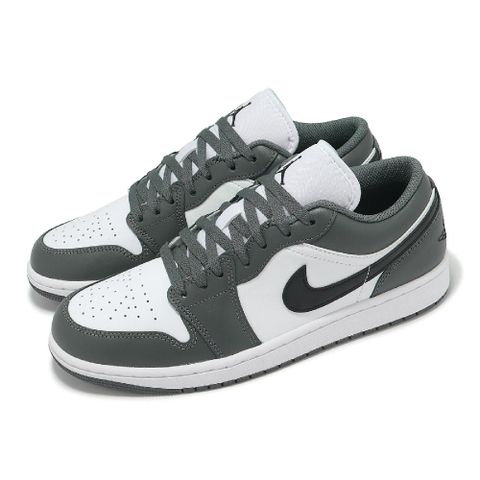 NIKE 耐吉 休閒鞋 Air Jordan 1 Low 男鞋 鐵灰 黑 AJ1 喬丹 低筒 553558-152