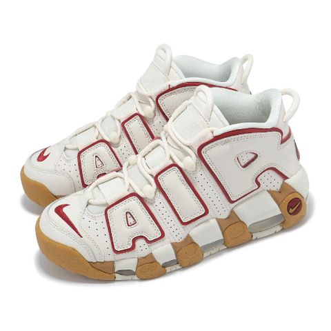 NIKE 耐吉 休閒鞋 Wmns Air More Uptempo 女鞋 白 紅 氣墊 大AIR 復古 DV1137-002