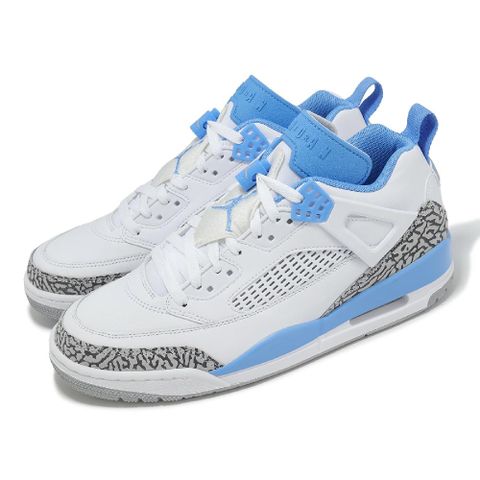 NIKE 耐吉 休閒鞋 Jordan Spizike Low 男鞋 UNC 白 北卡藍 爆裂紋 喬丹 FQ1759-141
