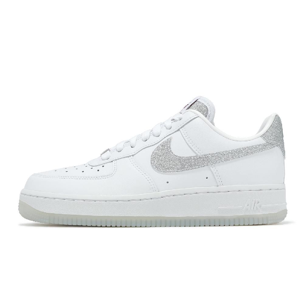 NIKE 耐吉 休閒鞋 Wmns Air Force 1 07 LX 女鞋 男鞋 白 銀 AF1 銀勾 冰底 HQ3461-191