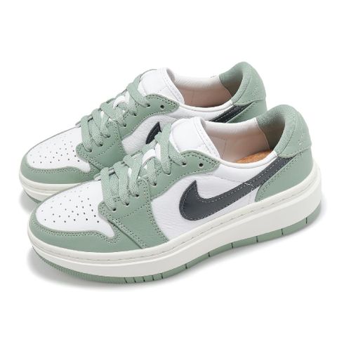 NIKE 耐吉 休閒鞋 Wmns Air Jordan 1 Elevate Low 女鞋 綠 白 厚底 增高 AJ1 DH7004-300