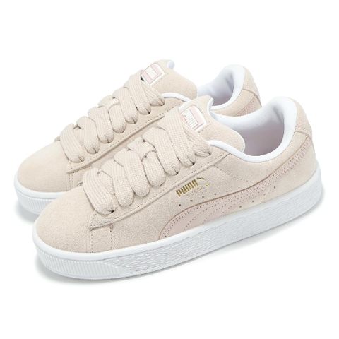 PUMA 休閒鞋 Suede XL 男鞋 女鞋 粉 白 麂皮 燙金 板鞋 麵包鞋 情侶鞋 39520526