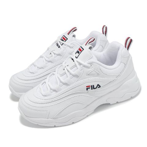 Fila 休閒鞋 Ray 男鞋 女鞋 白 低筒 厚底 增高 老爹鞋 小白鞋 斐樂 4C625Y100