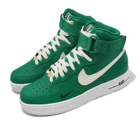 NIKE 耐吉 休閒鞋 Wmns Air Force 1 HI SE 女鞋 綠 白 AF1 40週年 金扣 星星 DQ7584-300