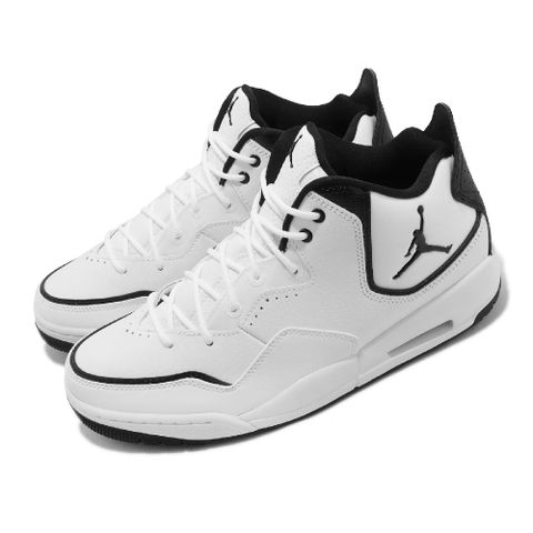 NIKE 耐吉 休閒鞋 Jordan Courtside 23 男鞋 經典白 黑 氣墊 喬丹 皮革 AR1000-100