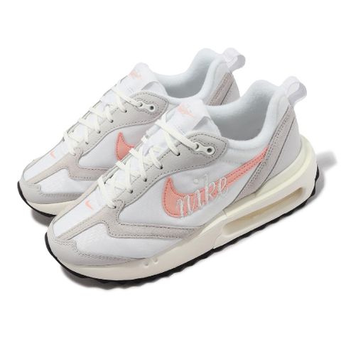 NIKE 耐吉 休閒鞋 Wmns Air Max Dawn 女鞋 白 灰 粉 拼接 氣墊 復古 刺繡 運動鞋 DQ5016-100