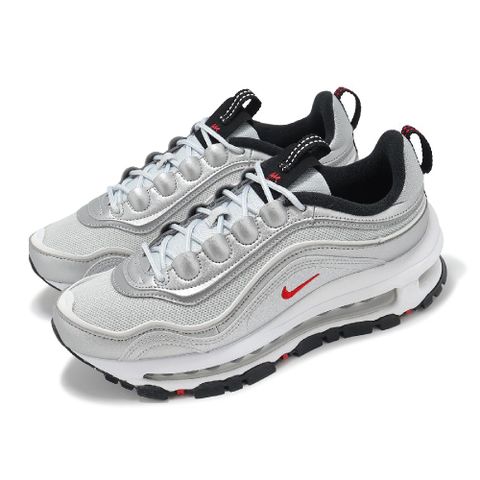 NIKE 耐吉 休閒鞋 Wmns Air Max 97 Futura 女鞋 銀 紅 氣墊 經典 HF0717-001