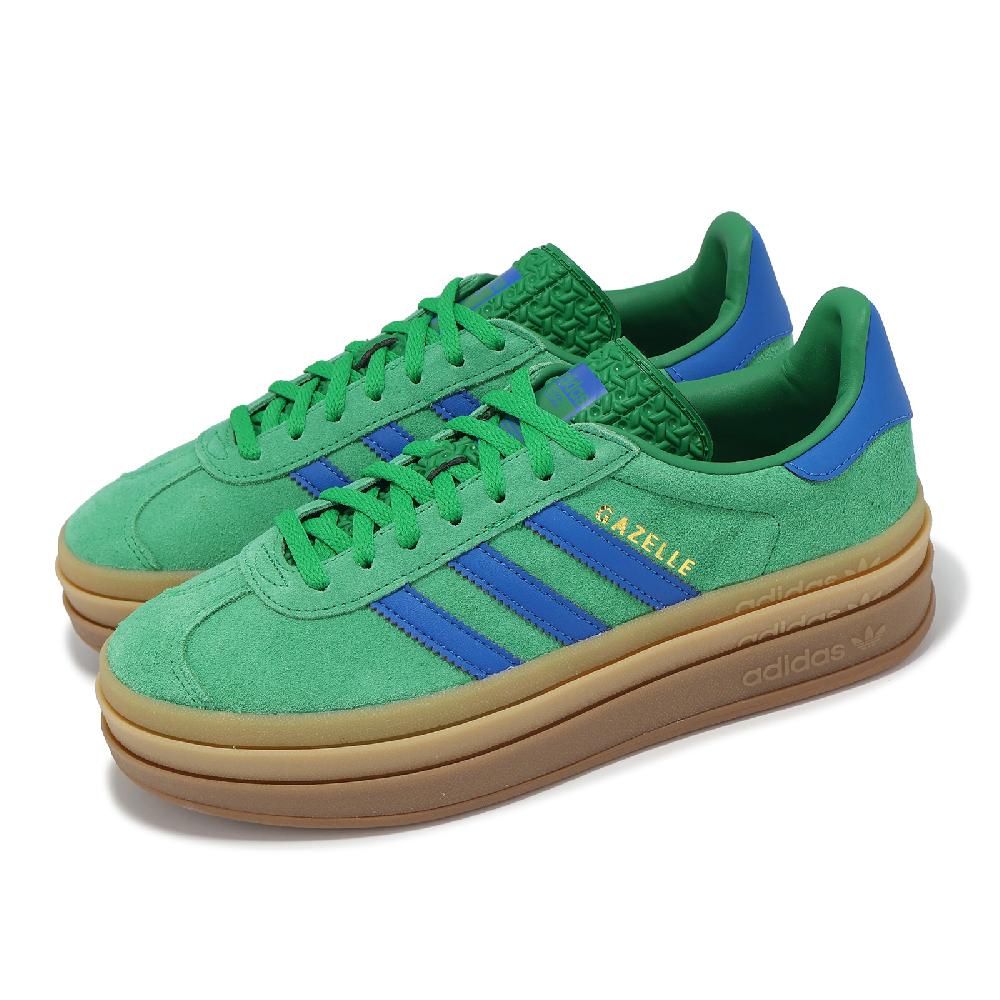 ADIDAS 愛迪達 休閒鞋 Gazelle Bold W 女鞋 綠 藍 厚底 增高 拼接 復古 麂皮 愛迪達 IE1370