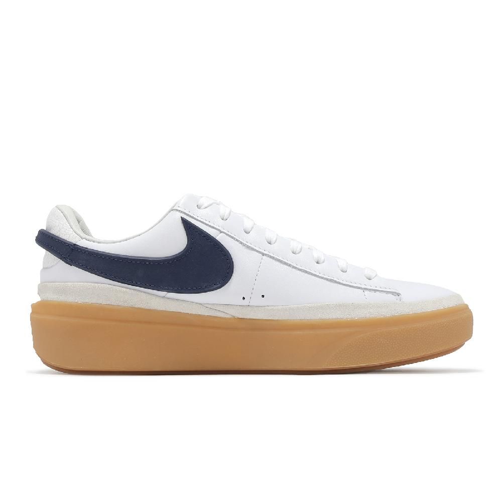 NIKE 耐吉 休閒鞋 Blazer Phantom Low 男鞋 白 深藍 膠底 復古 厚底 增高 HF3119-102