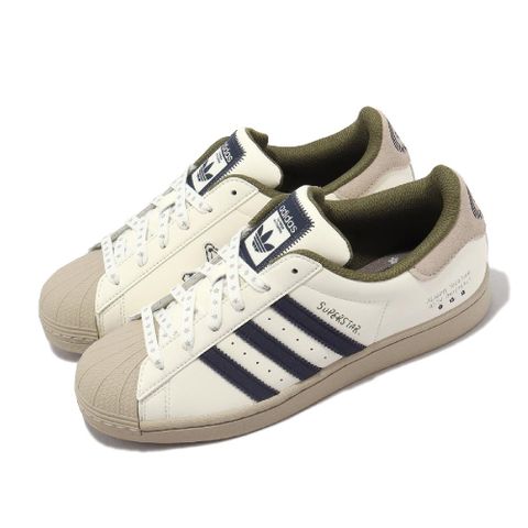 ADIDAS 愛迪達 YU NAGABA x 休閒鞋 Superstar 男女鞋 奶茶 深藍 手繪 貝殼頭 愛迪達 聯名款 IG3852