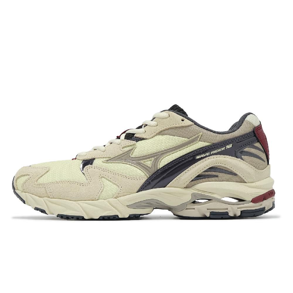 MIZUNO 美津濃 休閒鞋 Wave Rider 10 男鞋 米白 黑 YOKAI 妖怪 復古跑鞋 美津濃 D1GA2473-01