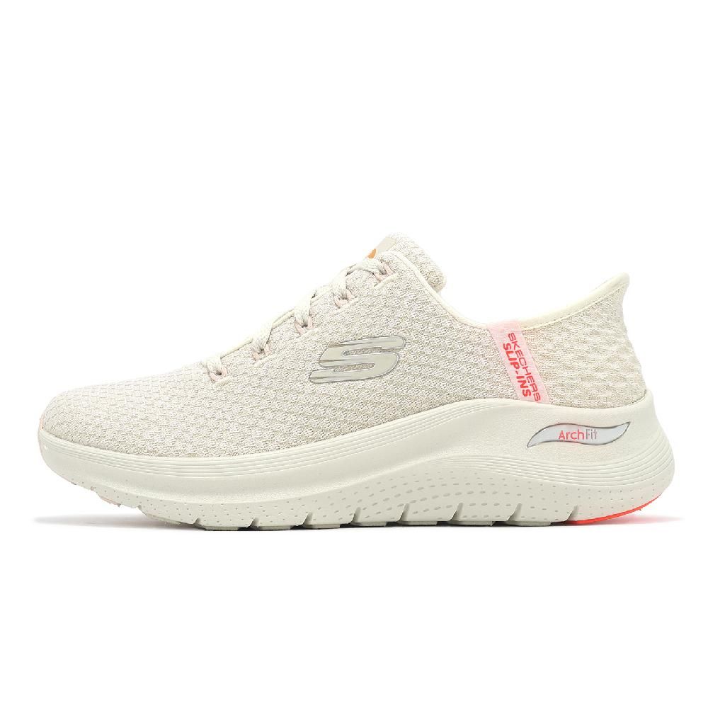 SKECHERS 休閒鞋 Arch Fit 2-Good Energy Slip-Ins 女鞋 米白 套入式 健走鞋 150322NTMT