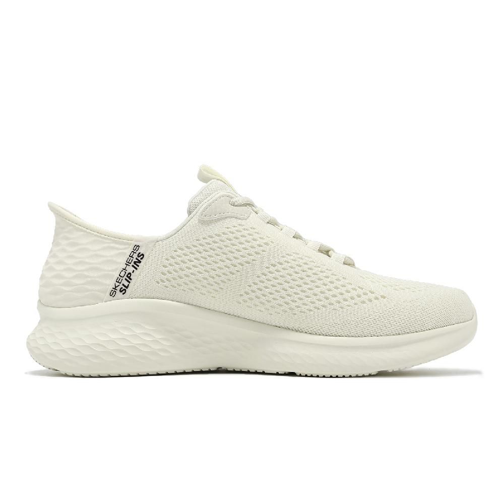 SKECHERS 休閒鞋 Skech-Lite Pro-Primebase Slip-Ins 寬楦 男鞋 米白 黑 懶人鞋 套入式 232466WOFWT