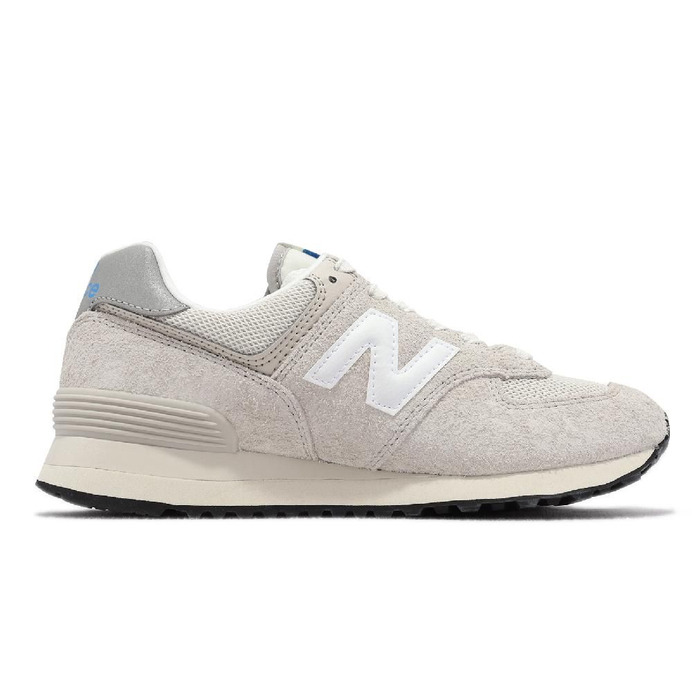 NEW BALANCE 休閒鞋 574 燕麥奶 米白 白 男鞋 復古 麂皮 反光 緩震 運動鞋 情侶鞋 U574RZ2-D