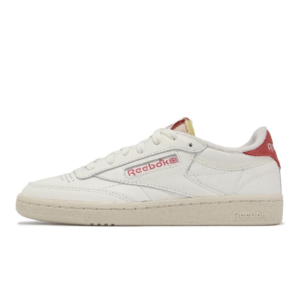 Reebok 休閒鞋 Club C 85 Vintage 女鞋 米白 紅 皮革 低筒 復古 100074233