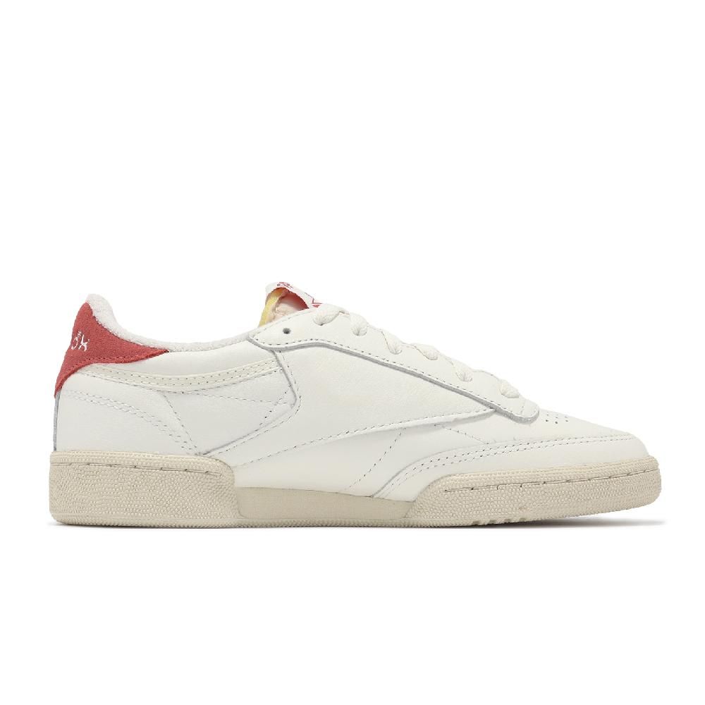 Reebok 休閒鞋 Club C 85 Vintage 女鞋 米白 紅 皮革 低筒 復古 100074233