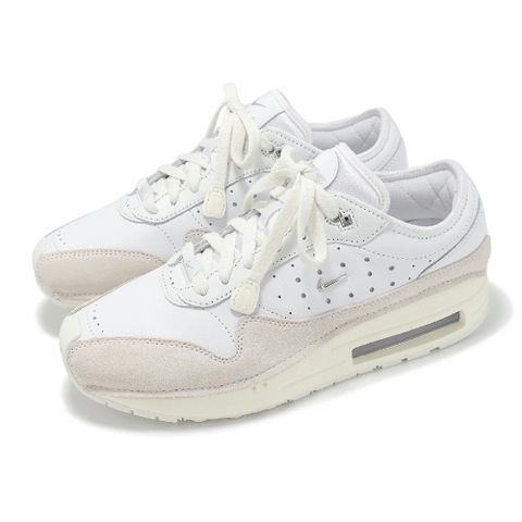 NIKE 耐吉 x Jacquemus Air Max 1 女鞋 男鞋 聯名 白 米白 氣墊 銀勾 HM6690-100