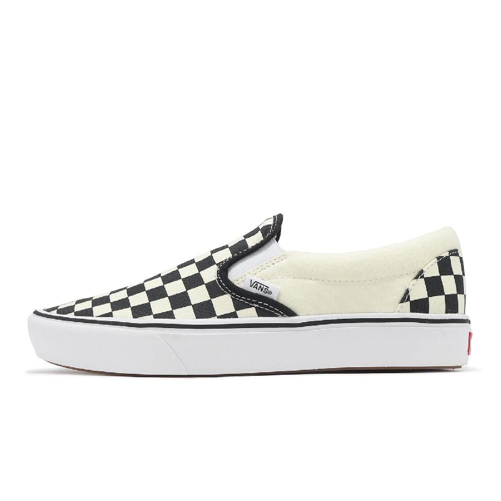 VANS 懶人鞋 Comfycush Slip On 男鞋 黑 白 棋盤格 帆布 休閒鞋 VN0A3WMDVO4