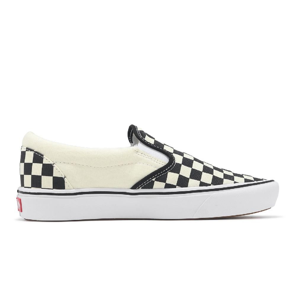 VANS 懶人鞋 Comfycush Slip On 男鞋 黑 白 棋盤格 帆布 休閒鞋 VN0A3WMDVO4