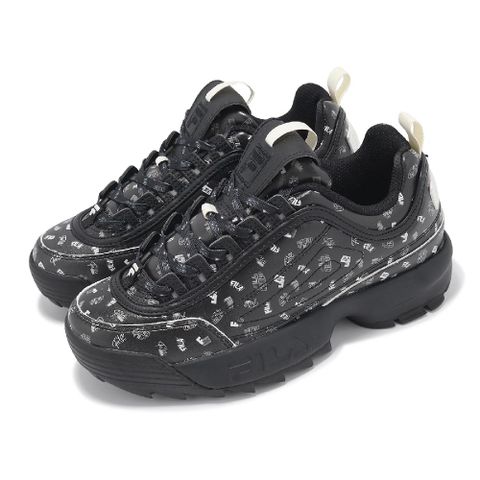 休閒鞋 Disruptor II Multi Graphic 男鞋 女鞋 黑 厚底 老爹鞋 斐樂 4C639Y992
