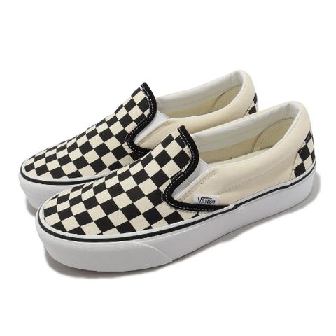 VANS 懶人鞋 Classic Slip-On Platform 男鞋 女鞋 黑 白 棋盤格 厚底 經典  VN00018EBWW