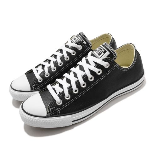 CONVERSE 匡威 休閒鞋 Chuck Taylor All Star Low 男鞋 女鞋 黑 白 基本款 皮革 情侶鞋 132174C