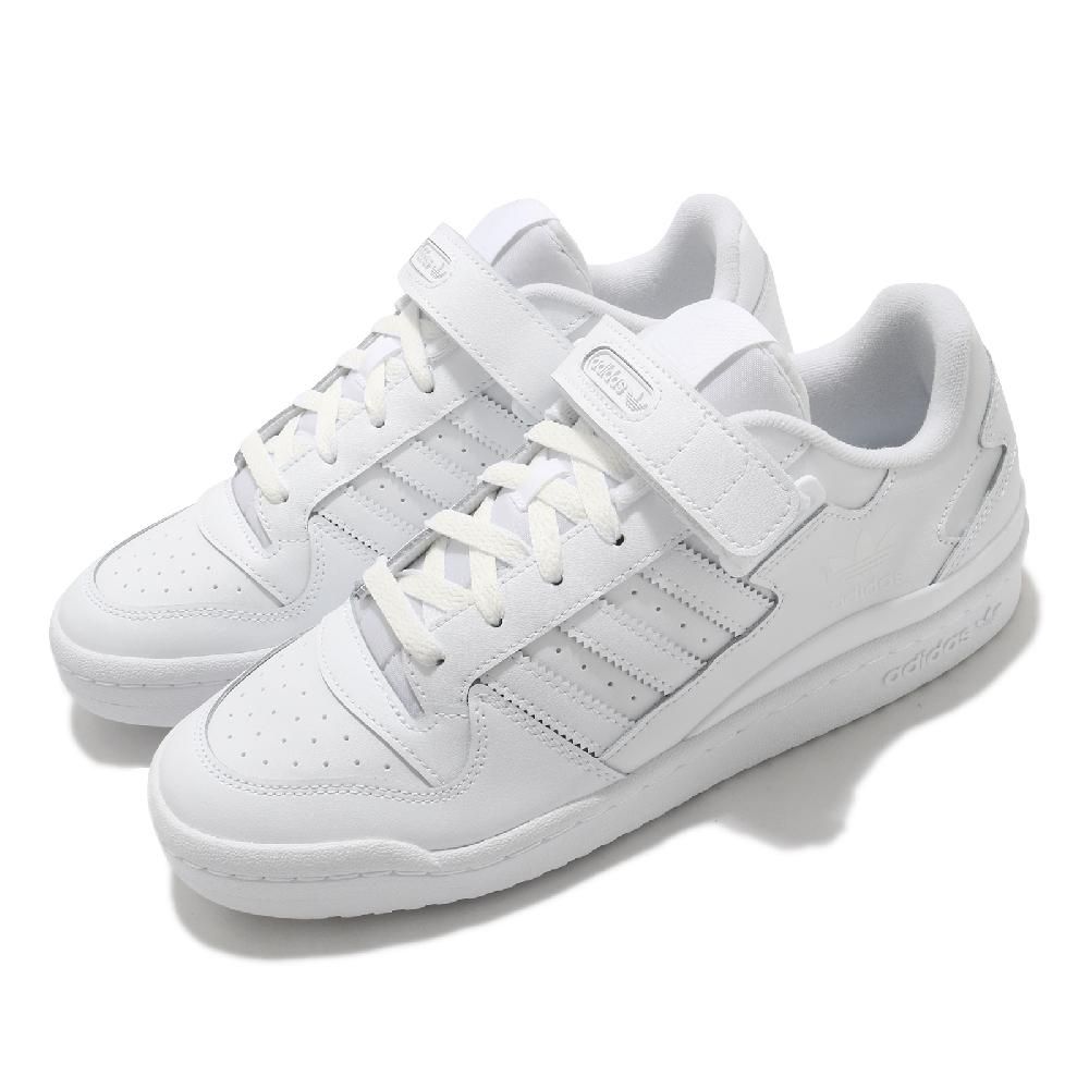 adidas 愛迪達 休閒鞋 Forum Low 男鞋 白 全白 基本款 皮革 魔鬼氈 FY7755