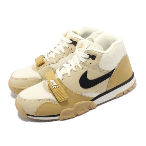 NIKE 耐吉 休閒鞋 Air Trainer 1 男鞋 棕 卡其 皮革 麂皮 中筒 復古 DV7201-100