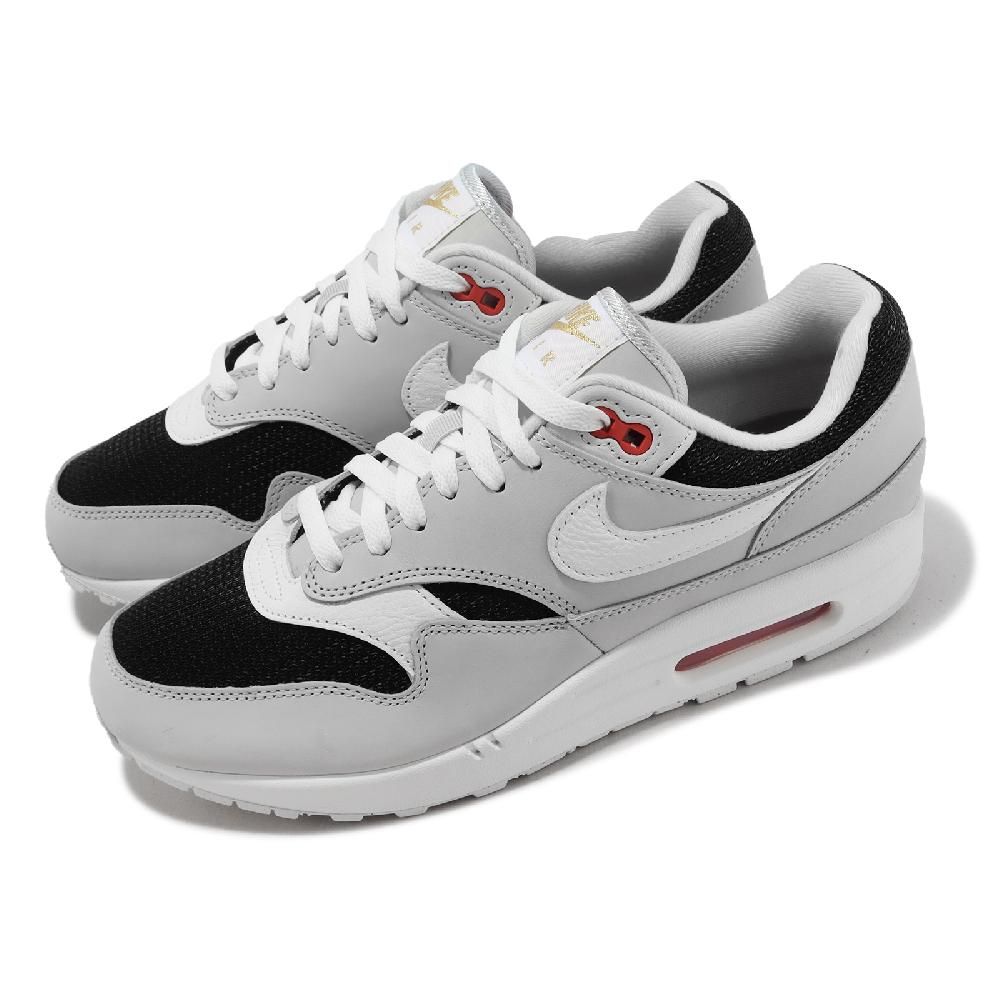 NIKE 耐吉 休閒鞋 Air Max 1 PRM 男鞋 灰 黑 氣墊 皮革 Urawa 日本足球聯賽 浦和紅鑽  FD9081-001