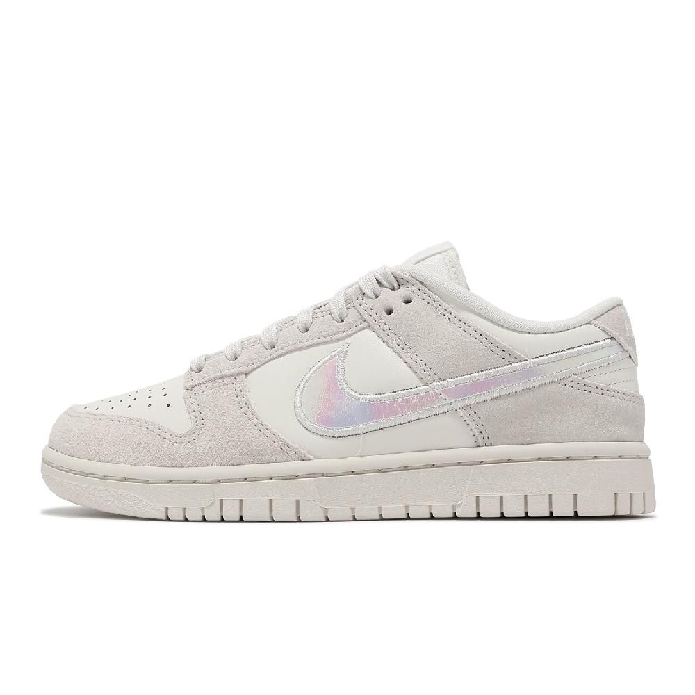 NIKE 耐吉 休閒鞋 Wmns Dunk Low 女鞋 米白 lridescent Swoosh 皮革 經典 HF5074-133