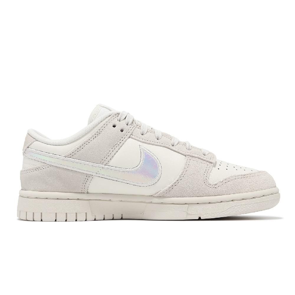 NIKE 耐吉 休閒鞋 Wmns Dunk Low 女鞋 米白 lridescent Swoosh 皮革 經典 HF5074-133