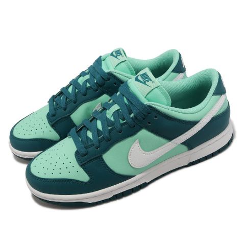 休閒鞋 Wmns Dunk Low 女鞋 薄荷綠 白 低筒 皮革 經典 Geode Teal DD1503-301